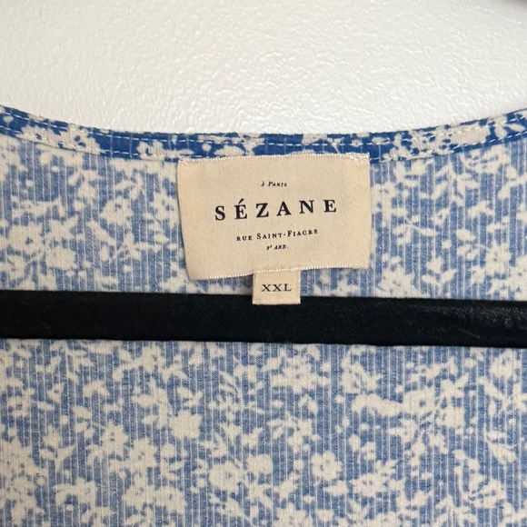 Sezane Leo Dress - Blue Garden - Picture 3 of 4